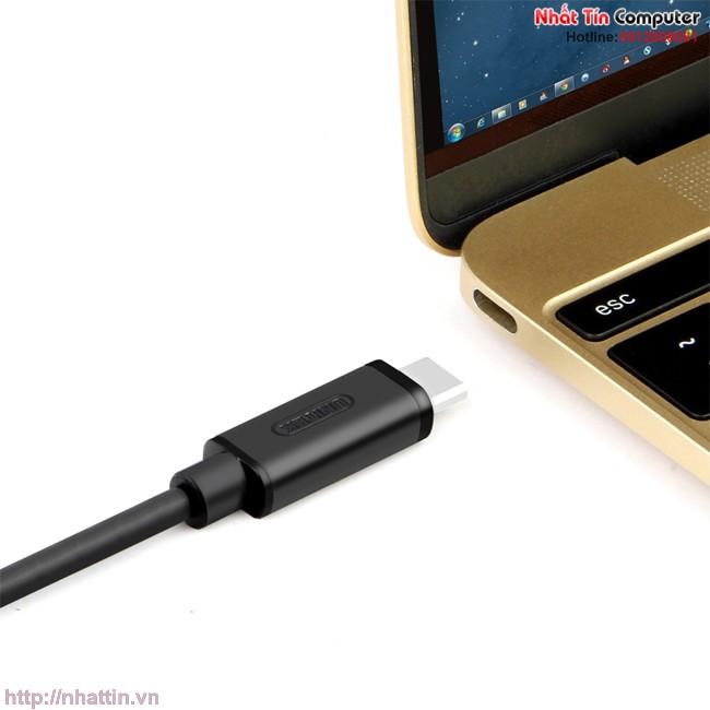 Cáp chuyển đổi tín hiệu USB chuẩn C 2.0 Unitek YC-473 có 2 đầu đực Hàng chính hãng
