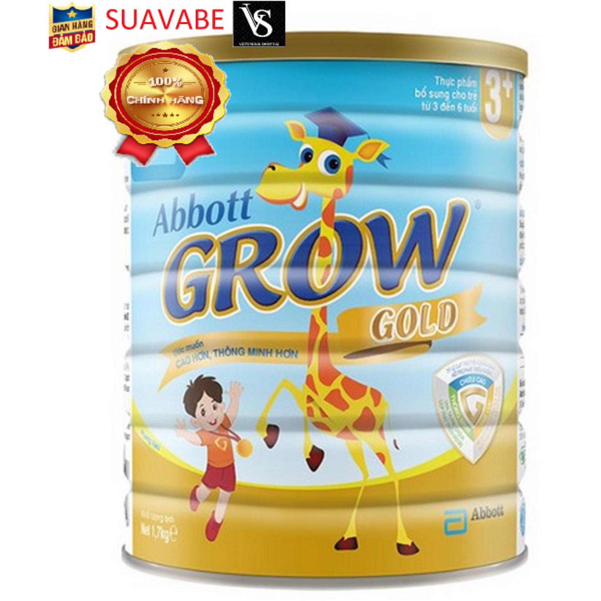 Sữa bột Abbott Grow Gold 3+ Hương Vani 1.7kg dễ tiêu hóa; hấp thụ, hỗ trợ phát triển trí tuệ; thị giác & ngôn ngữ