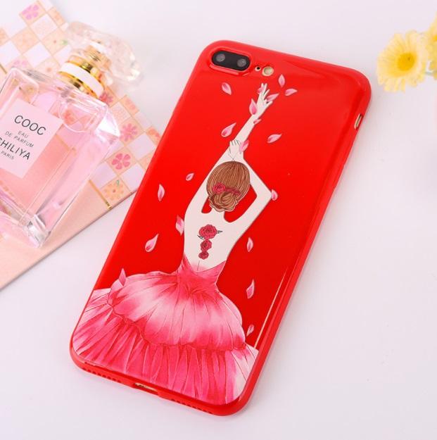 Ốp lưng OPPO F5 /F5 Youth hình cô gái đỏ dễ thương thời trang