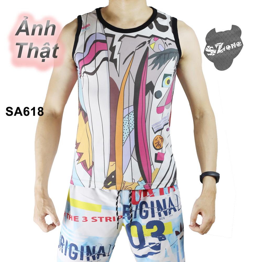 Áo ba lỗ nam phong cách, áo sát nách Phong Cách cho các bạn trẻ, áo ba lỗ đi biển, áo ba lỗ tập gym vải mát.