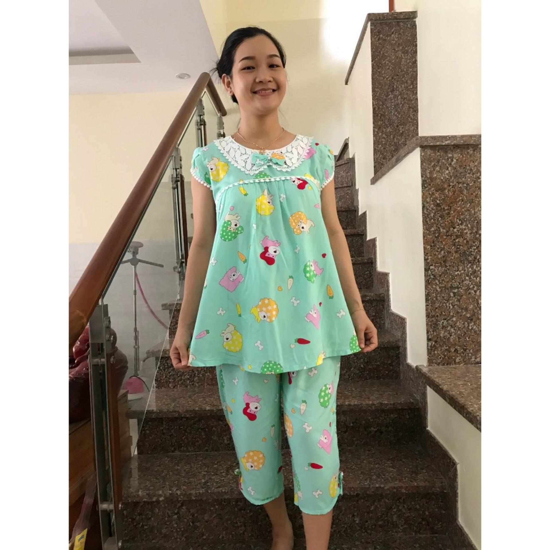 Đồ bộ bầu lanh lửng phối ren