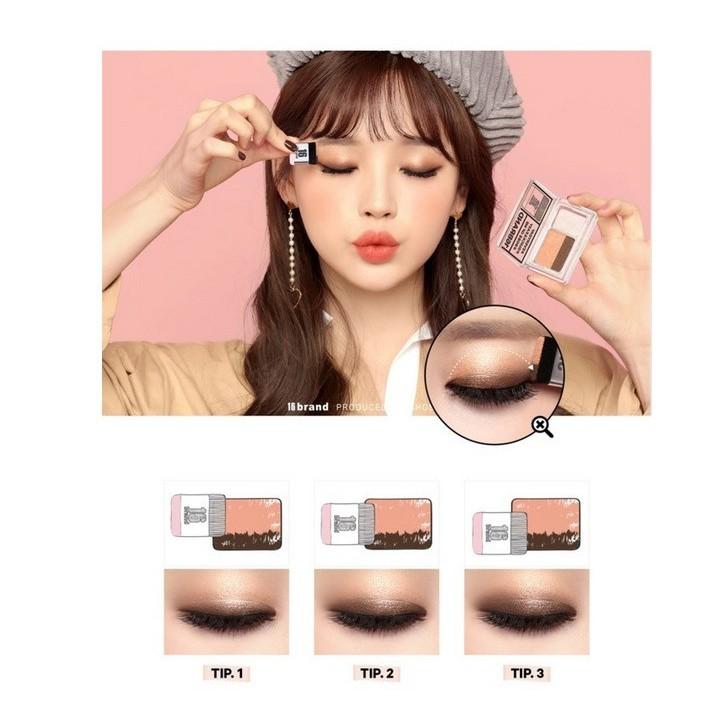 Phấn Mắt Hightlight 2 màu Sexteen nhập khẩu