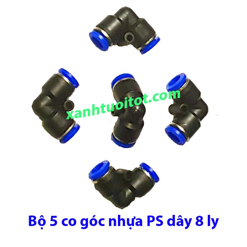 Co góc nhựa phun sương dây 8 ly