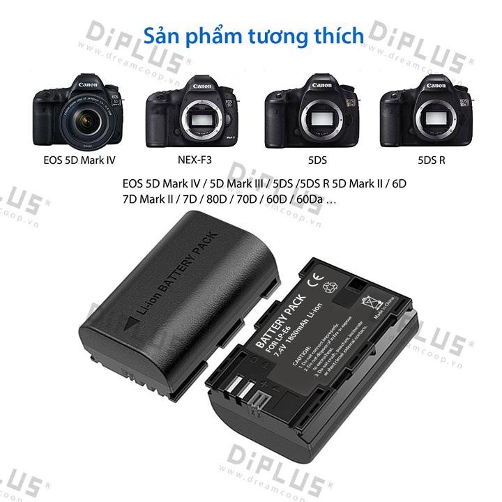 Pin máy ảnh canon lp-e6 pin máy ảnh canon 5d mark ii iii iv 70d 5ds 6d 5ds 80d 7d 60d 5ds bg-e14 bg-e13 bg-e11 bg-e9 bg-e7 bg-e6