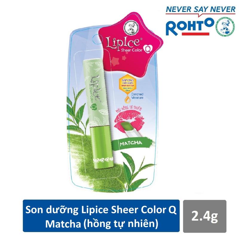Son dưỡng Lipice Sheer Color Q Matcha 2.4g (Hồng tự nhiên) nhập khẩu
