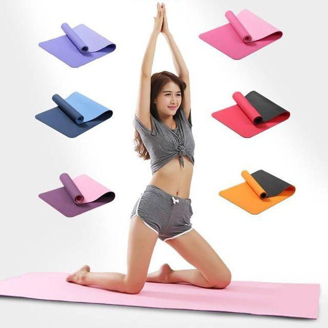 Thảm tập Yoga siêu bền đúc liền cao cấp kích thước 1m73 x 61cm x 6mm