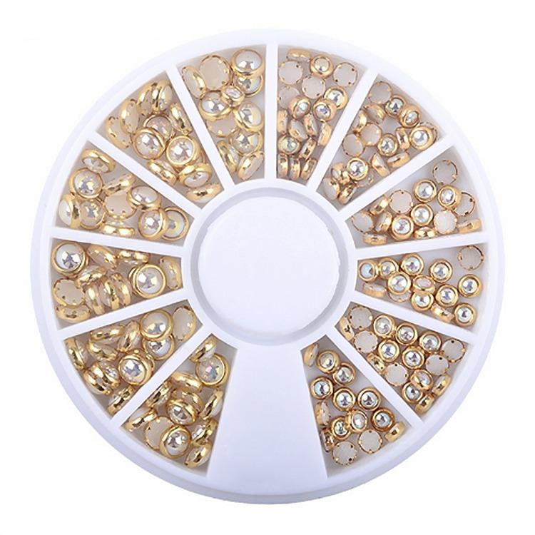 Khay kèm hạt Nails, Trang trí Móng tay #63 (Tặng keo dán) - Gấu Trúc Phụ kiện