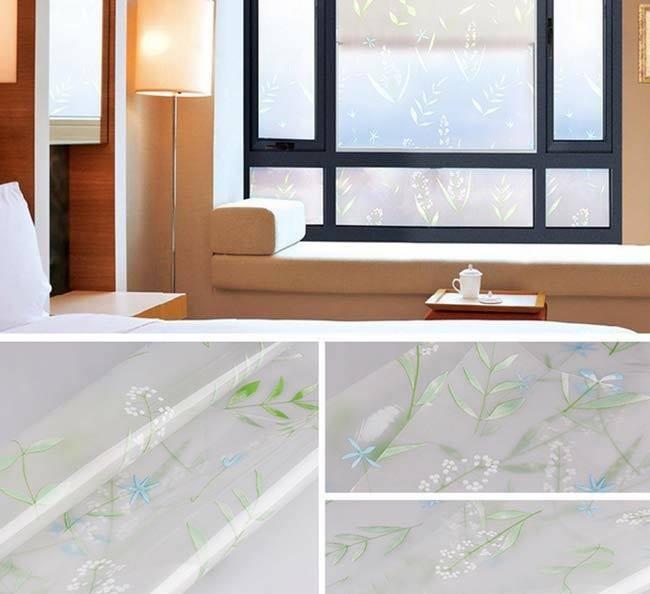 3m giấy dán kiếng khổ 90cm Hoa cỏ đồng nội