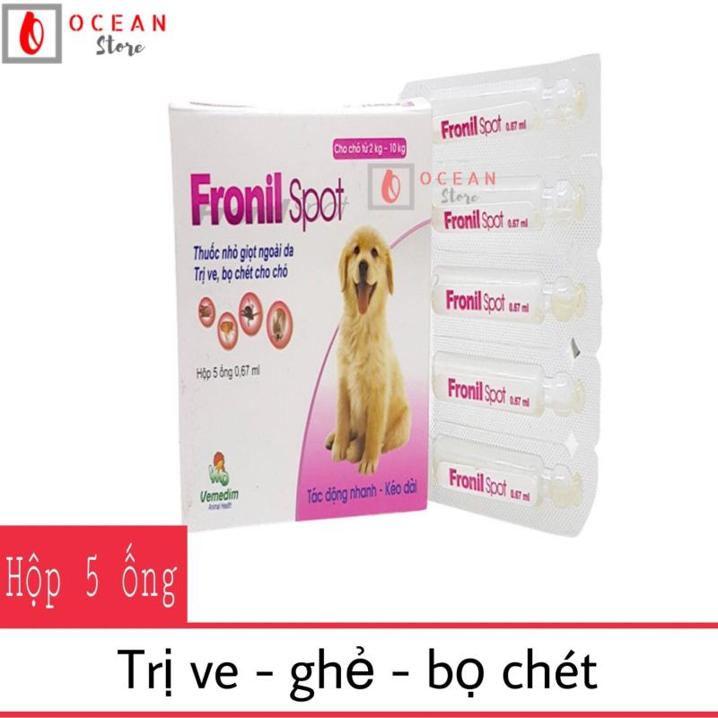 Thuốc nhỏ sống lưng trị ve, bọ chét chó mèo - Fronil spot