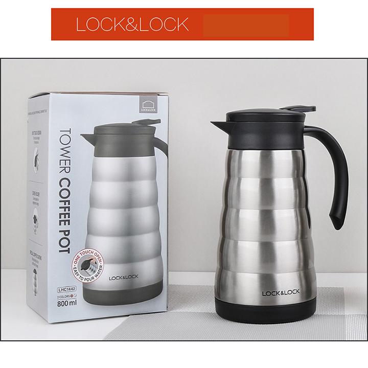Bình giữ nhiệt lock&lock vacuum tower coffee pot 600ml lhc1441