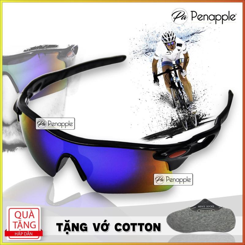 Giá bán MẮT KÍNH MÁT THỂ THAO NAM - ÁNH 7 MÀU - MENS TACTICAL SPORT SUNGLASSES THIẾT KẾ THEO PHONG CÁCH CHÂU ÂU - TẶNG VỚ COTTON - sản xuất tại Hồng Kông