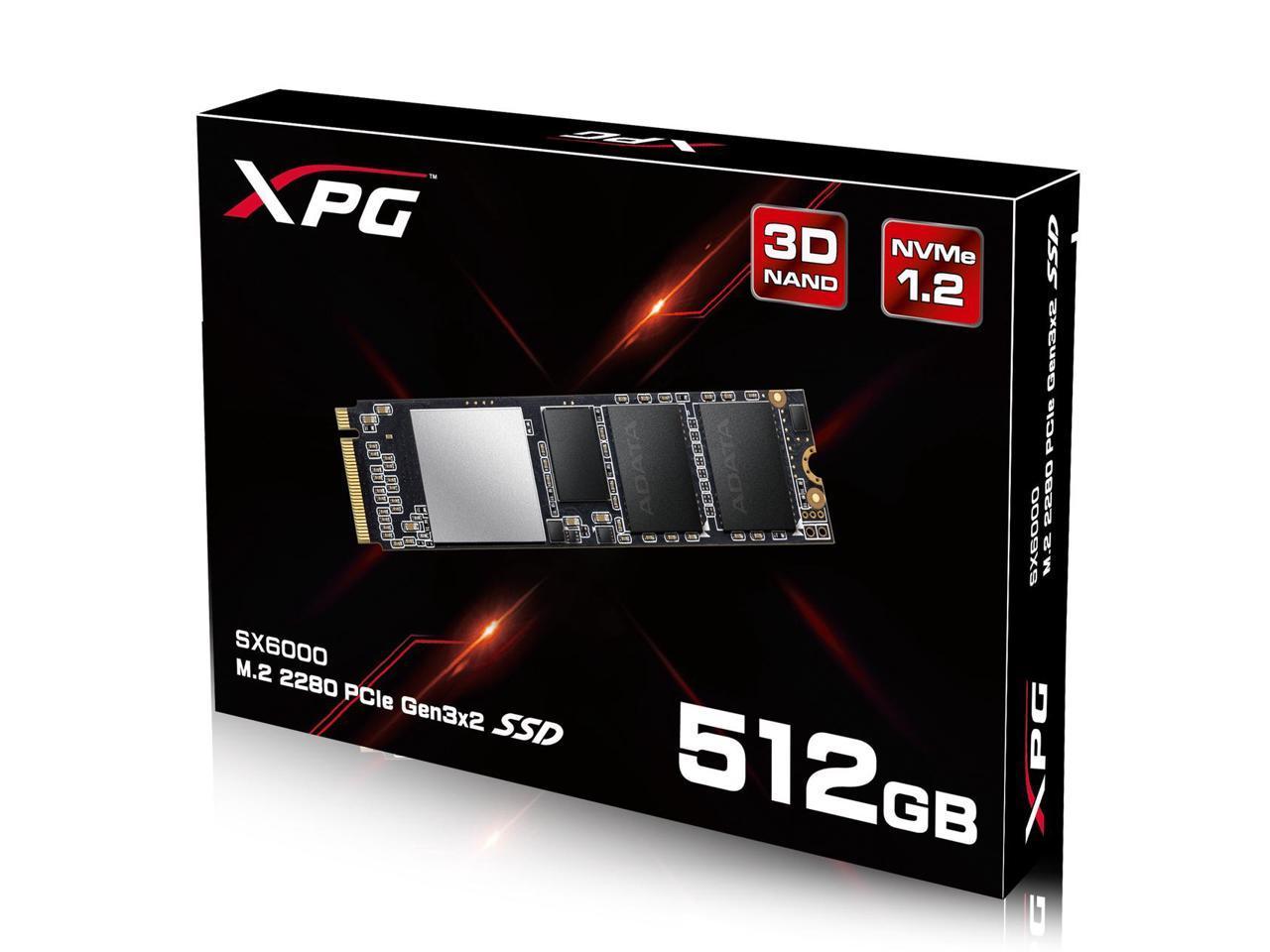 Ssd adata xpg sx6000 512gb nvme m.2 2280 pcie