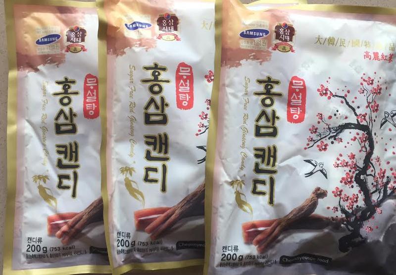 COMBO 3 GÓI KẸO SÂM VITAMIN KHÔNG ĐƯỜNG  CÀNH HOA ANH ĐÀO HÀN QUỐC GÓI 200G