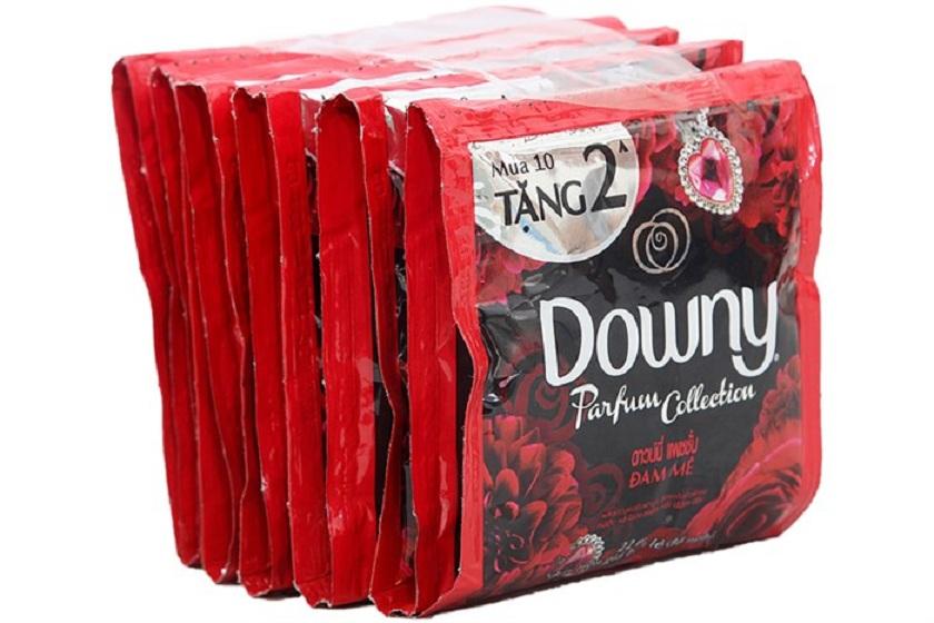 Combo 5 dây Nước xả vải Downy Đam mê gói 22ml đỏ