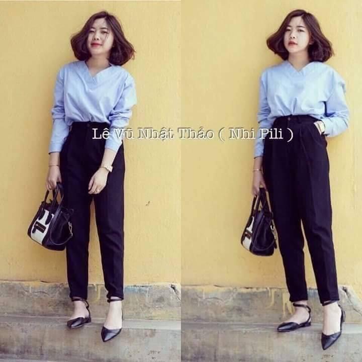 Quần baggy mango gấu bằng vải tuyết mưa loại 1