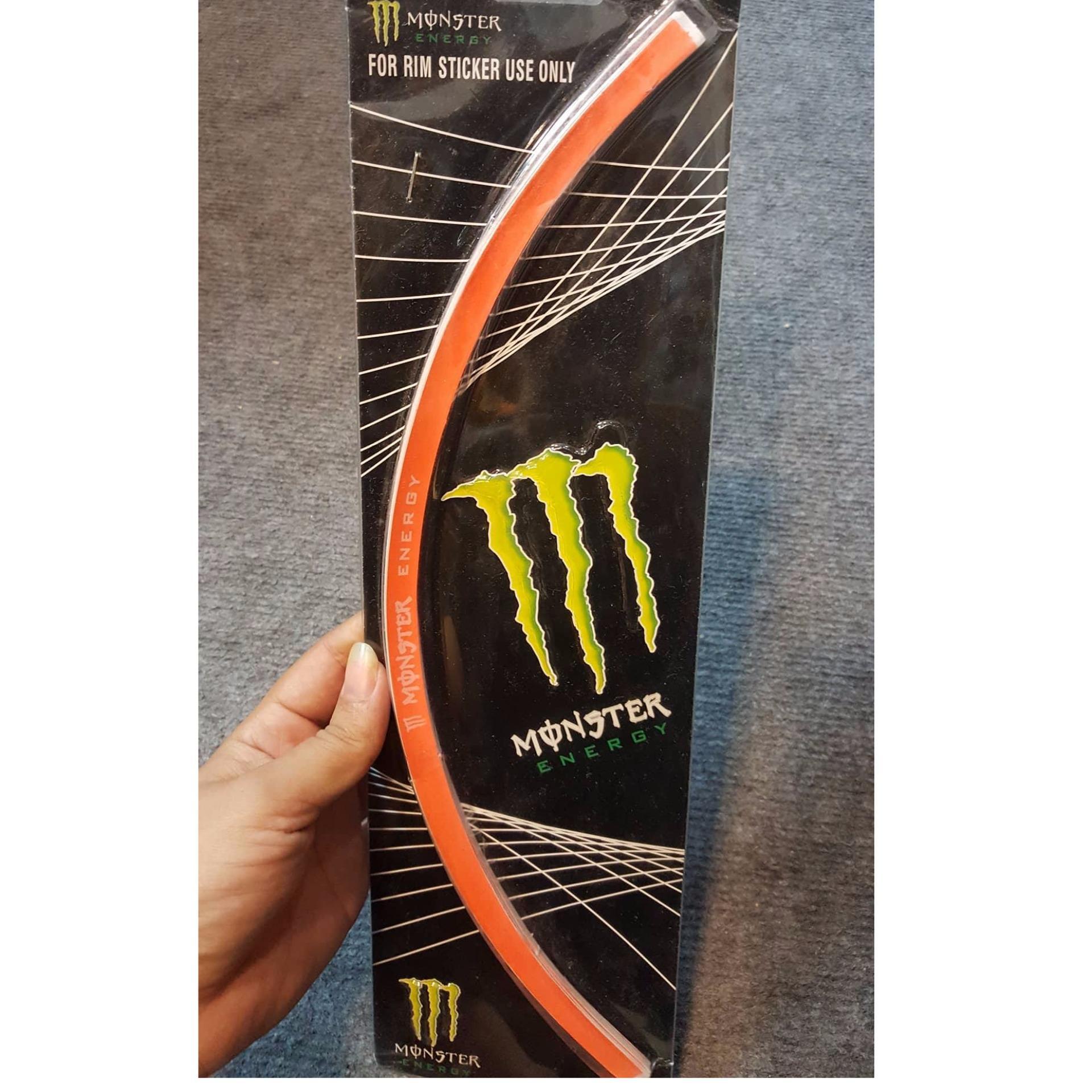 Bộ dán vành xe không phản quang chữ MONSTER