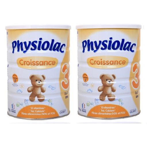 Bộ 2 hộp sữa Physiolac Croissance số 3 - 900g