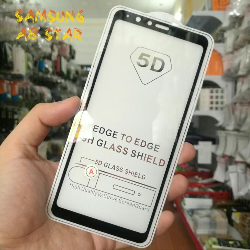 Kính cường lực galaxy A8 Star full màn hình 5D bo tròn mài cạnh theo máy cực chuẩn