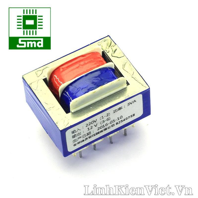 Biến áp 220v-12v có chân hàn pcb