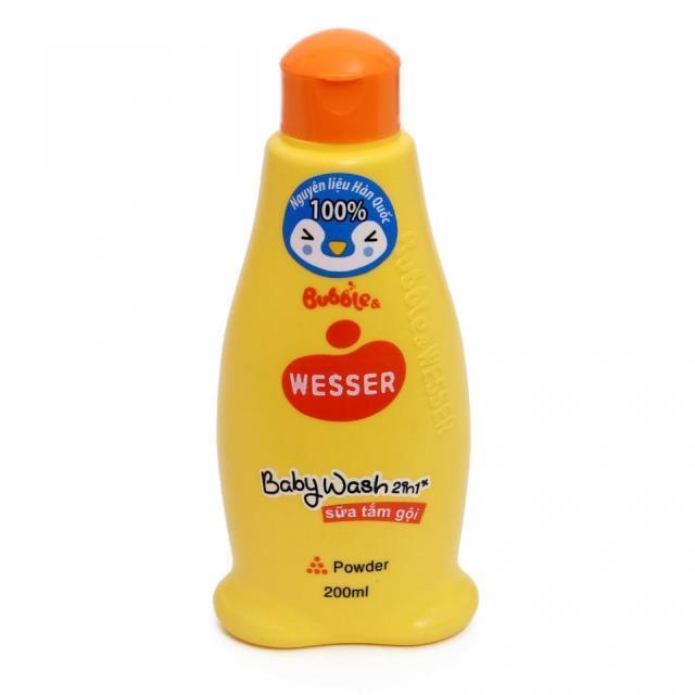 Combo 2 Sữa tắm gội Bubble 200ml mùi phấn cv
