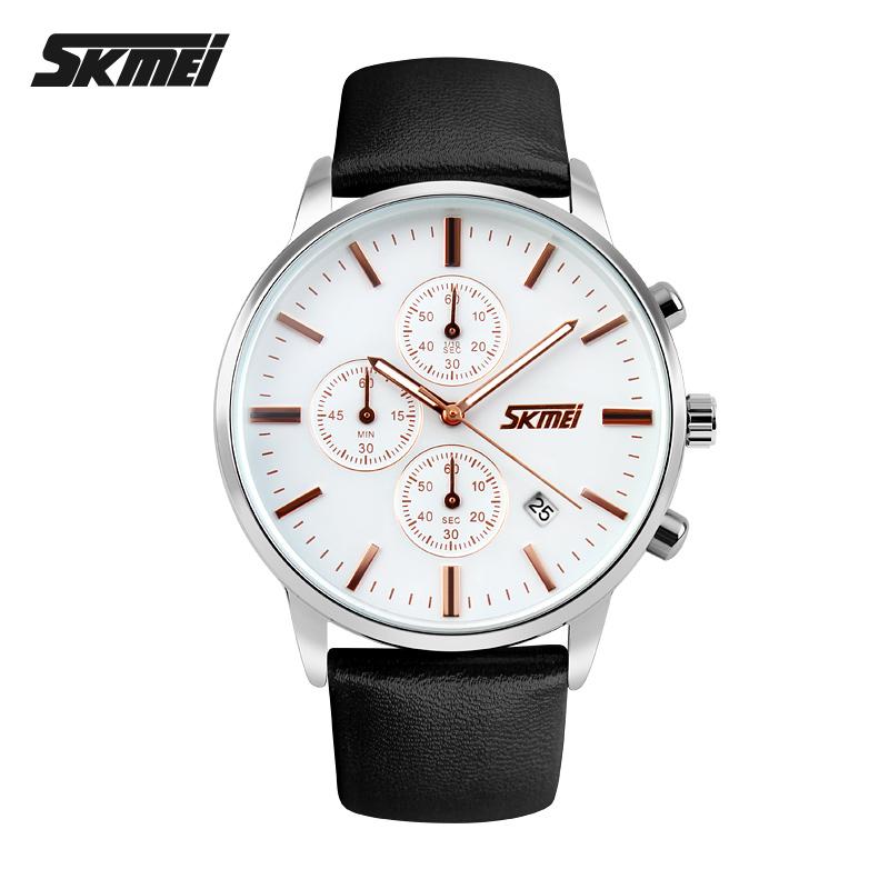 Đồng hồ nam dây da skmei 9103cl