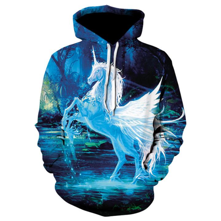 Áo hoodie nam Ohazo, Áo Khoác Nỉ Hoodie Nam 3D Bạch Mã  Đẹp Độc Lạ có CÓ HÌNH THẬT CẬN VẢI CUỐI