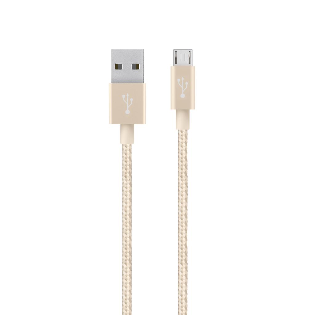 Cáp sạc micro usb belkin mixit↑™ bọc lưới hợp kim siêu bền chiều dài 12m f2cu021bt04 - nhà phân phối chính thức