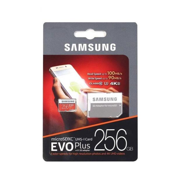 Thẻ nhớ MicroSDXC Samsung Evo Plus 256GB UHS-I U3 4K 100MB/s kèm Adapter - box Anh (Đỏ) - Phụ Kiện 1986