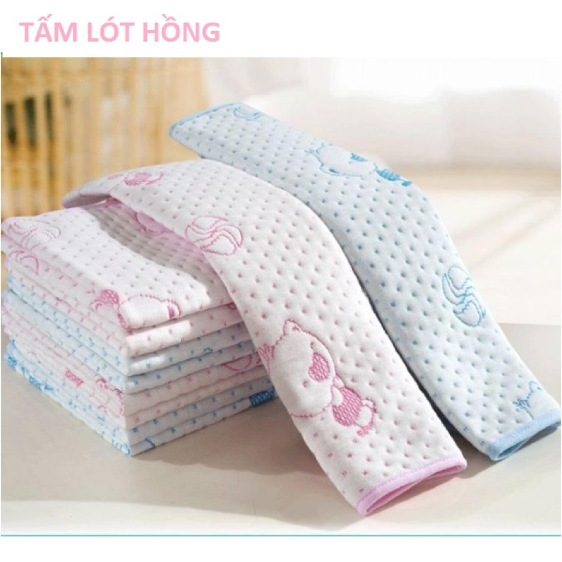 Tấm lót chống thấm 04 lớp Cho bé sơ sinh (70 x 50cm) - Êm ái, Thoải mái, Chống trào ngược)