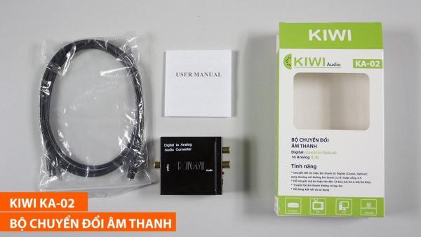 Bộ chuyển âm thanh KIWI BOX TV 4K quang optical sang audio AV ra amply KA02