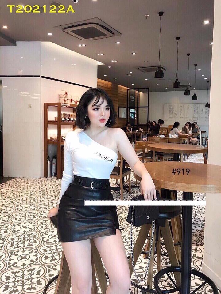 Áo Thun body lệch vai