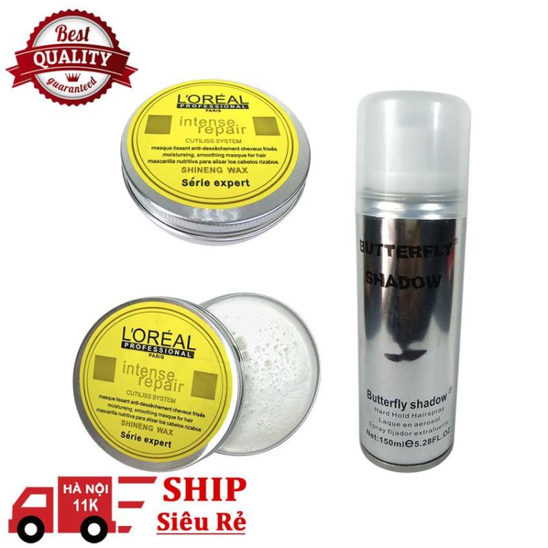 Sáp vuốt tóc cao cấp màu vàng chanh 100g(chất sáp đục) + Gôm xịt tóc bạc 150ml