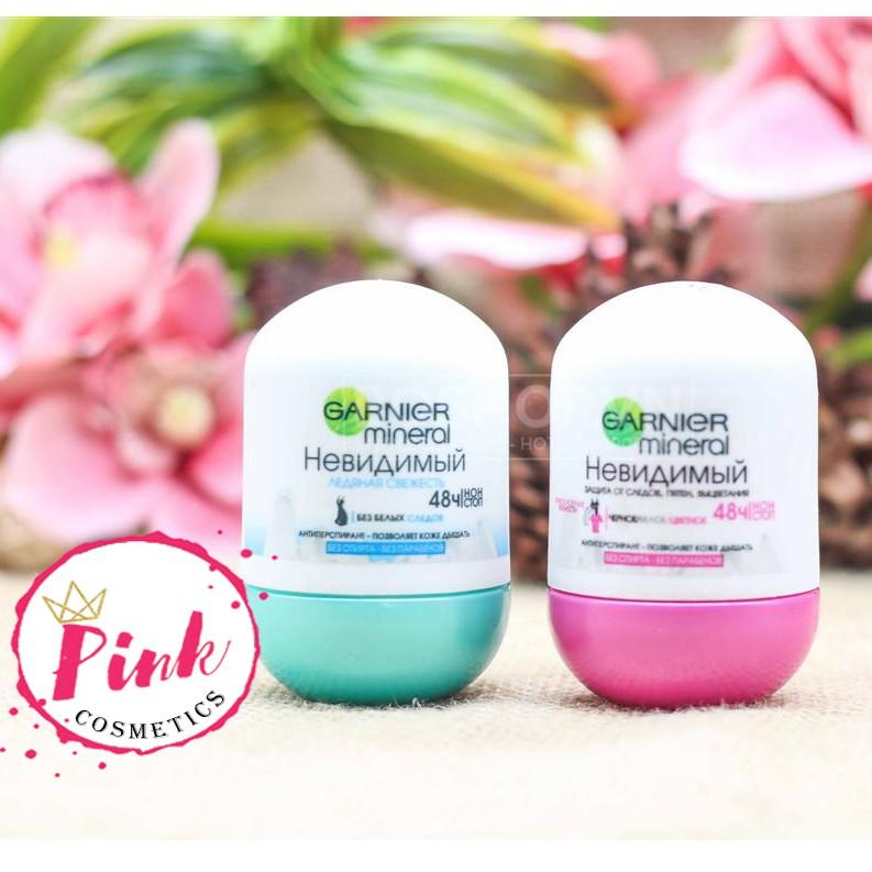 “lăn khử mùi diệt khuẩn garnier mineral invisible 48h” - lọ xanh