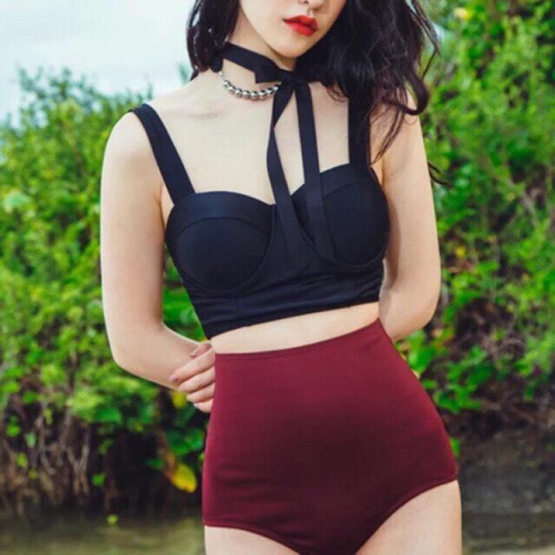 Nơi bán Bộ đồ bơi/ Bikini 2 mảnh Black Red - 8838