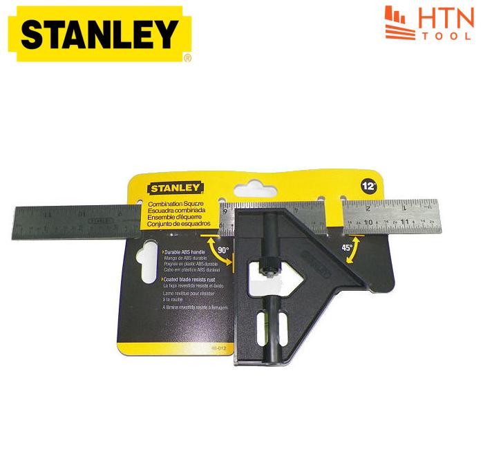Thước ê ke thủy cán cầm nhựa 12”/300mm stanley 46-012