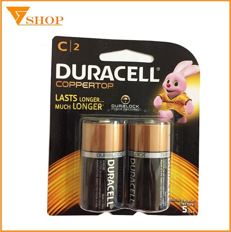 1 vỉ Pin trung C Duracell Alkaline