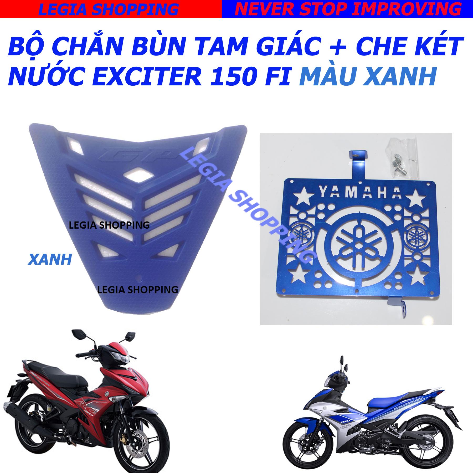 1 CÁI CHẮN BÙN TAM GIÁC + 1 CÁI BẢO VỆ KÉT NƯỚC EXCITER 150 - MÀU XANH