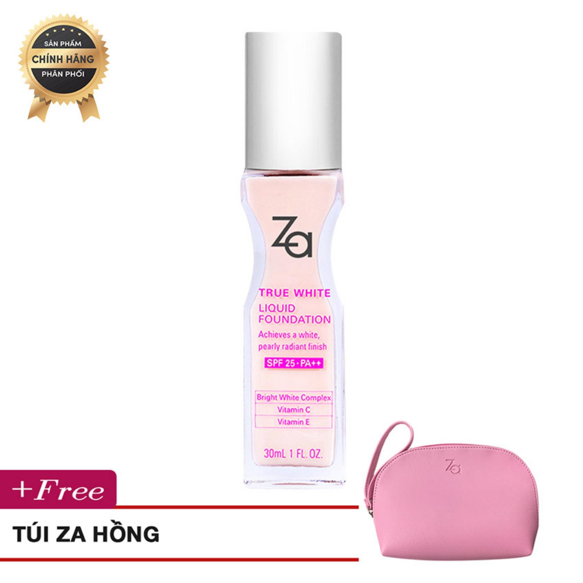 Phấn nền dạng lỏng Za True White Plus Liquid Foundation Po10 30ml