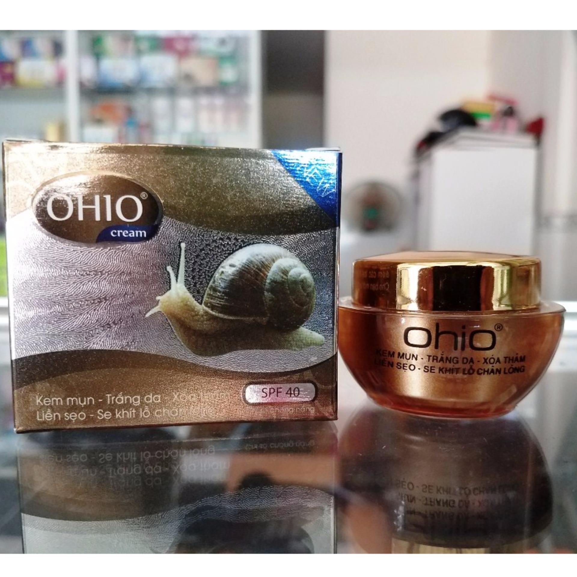Kem mụn - Trắng da - Xóa thâm - Liền sẹo - Se khít lỗ chân lông Ốc Sên OHIO New Day - 20g