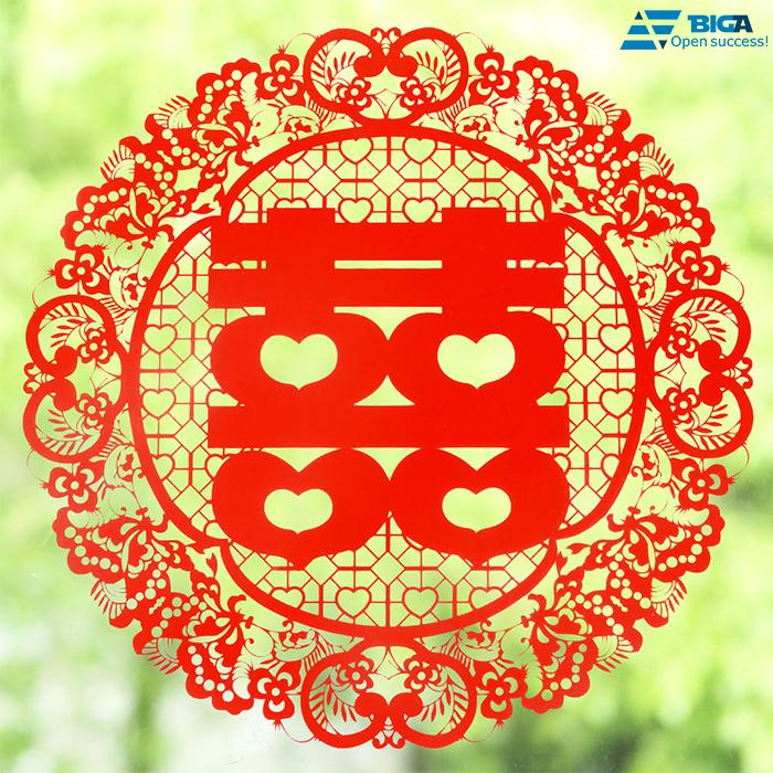 Sỉ Lô 20 Decal Chữ Hỷ Đám Cưới Cao Cấp (Mẫu Ngẫu Nhiên) FXE1003