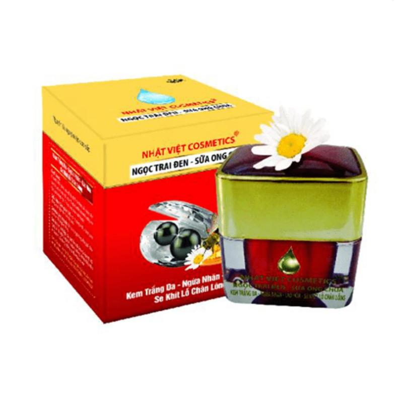 Kem Nhật Việt Siêu Trắng Da Mặt, Se Khít Lỗ Chân Lông, Ngọc Trai Đen, Sữa Ong Chúa (20g)