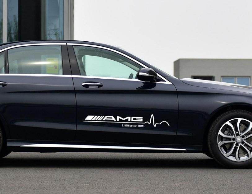 Tem dán cửa xe ô tô phong cách AMG