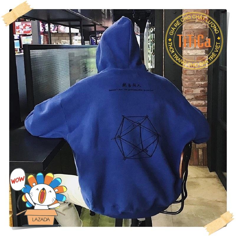 [HCM]Áo Hoodie nam nữ HÌNH HỌC form rộng có nón phong cách Hàn Quốc trẻ trung năng động vải dày có đóng khoan chất liệu vải nỉ cao cấp