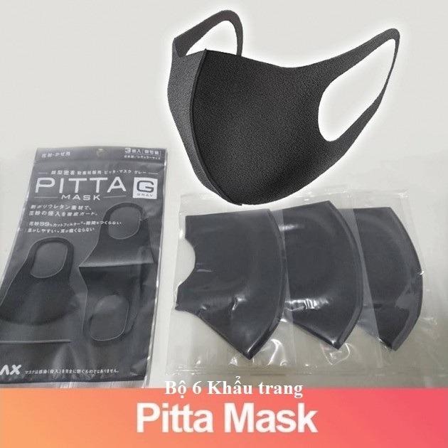 Bộ 6 chiếc khẩu trang lọc khói bụi cao cấp pitta mask 3d nhật bản