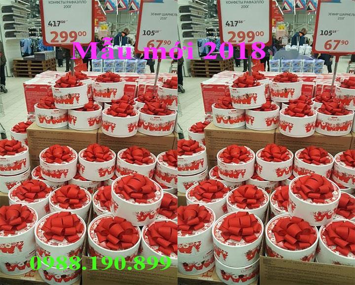 Kẹo raffaello socola bọc dừa hộp nơ 200g xách tay của Nga