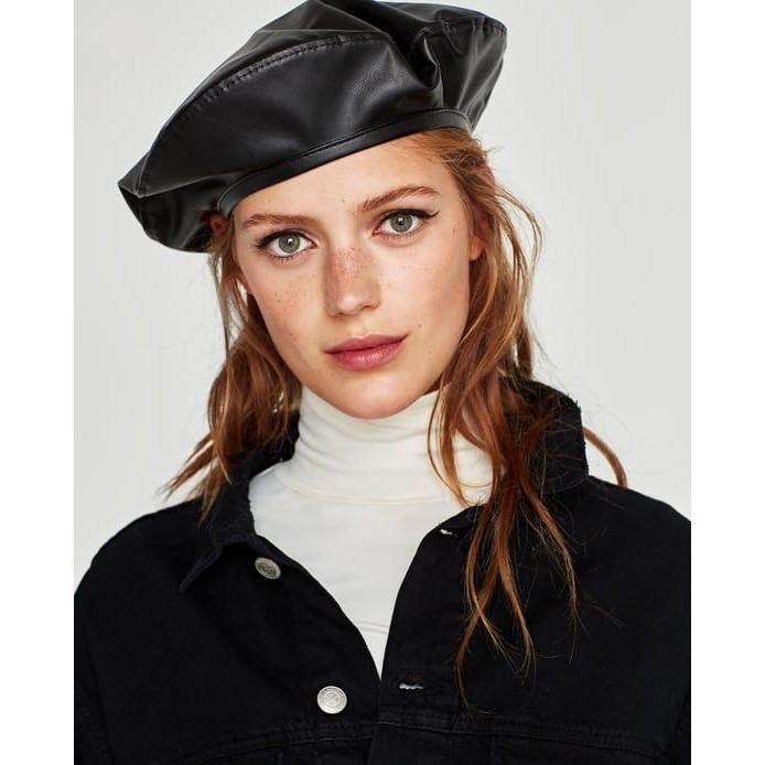 Mũ beret nón nồi da hot trend 2018