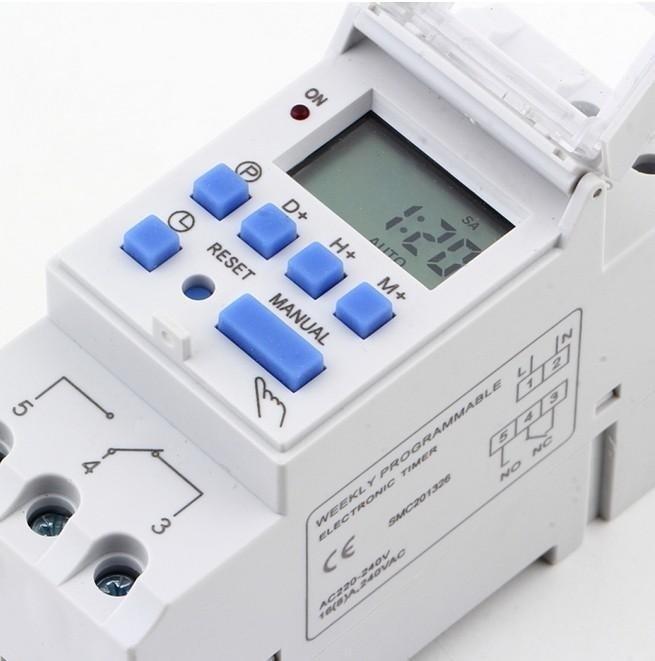 Công tắc hẹn giờ điện tử lập trình THC15A 16A/220V (Trắng) công tắc hẹn giờ timer hẹn giờ ổ cắm hẹn giờ timer hẹn giờ điện tử công tắc điện thông minh