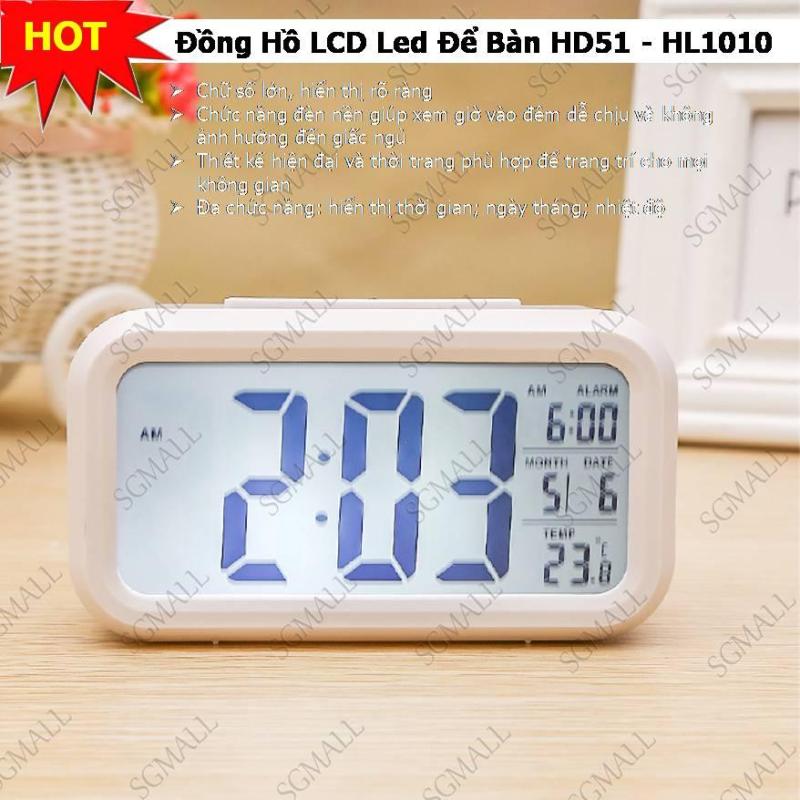 Dong Ho Dien Tu, Đồng Hồ Lcd Led Để Bàn Hd51 - Hl1010 Với 4 Chức Năng Đồng Hồ - Báo Thức - Nhiệt Kế - Lịch, Cảm Biến Ánh Sáng Tự Động, Không Gây Nhức Mỏi Mắt Ban Đêm, Thiết Kế Nhỏ Gọn, Bảo Hành Uy Tín. bán chạy