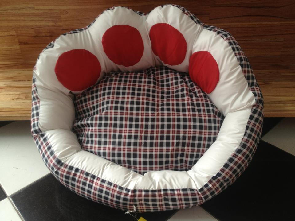 Nệm ổ giường chó mèo thú cưng dấu chân size đại đủ màu