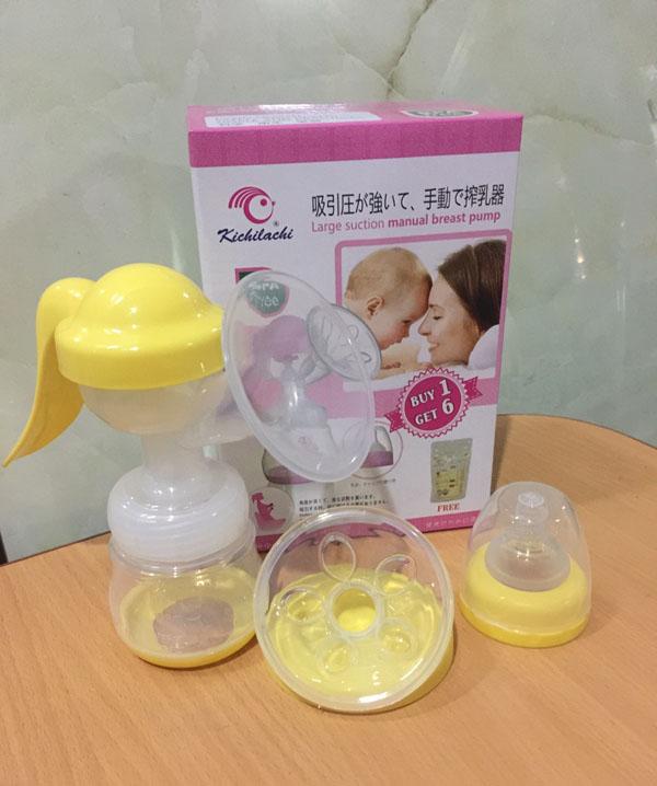 Máy hút sữa mẹ bằng tay Kichilachi HV-100 Tặng 10 khăn sữa xuất nhật